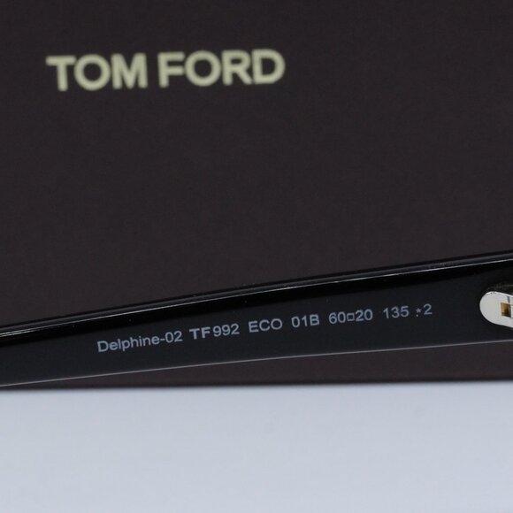 Tom Ford Delphine-02 FT0992 01B Square Sunglasses - Black/Smoke main image 7
